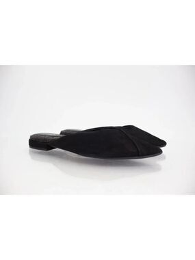Birdies The Swan Mule Slide Slip-On Women’s Size 5 Black Suede Flat Pointy